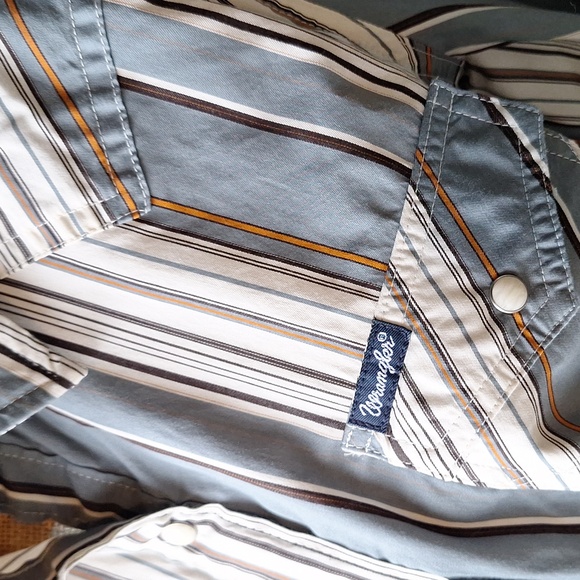 Retro Wrangler striped snap buttonfront long sleeve size XL - Picture 3 of 11